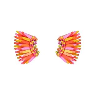 Mignonne Gavigan Micro Madeline Earrings - Bright Pink/Neon Yellow